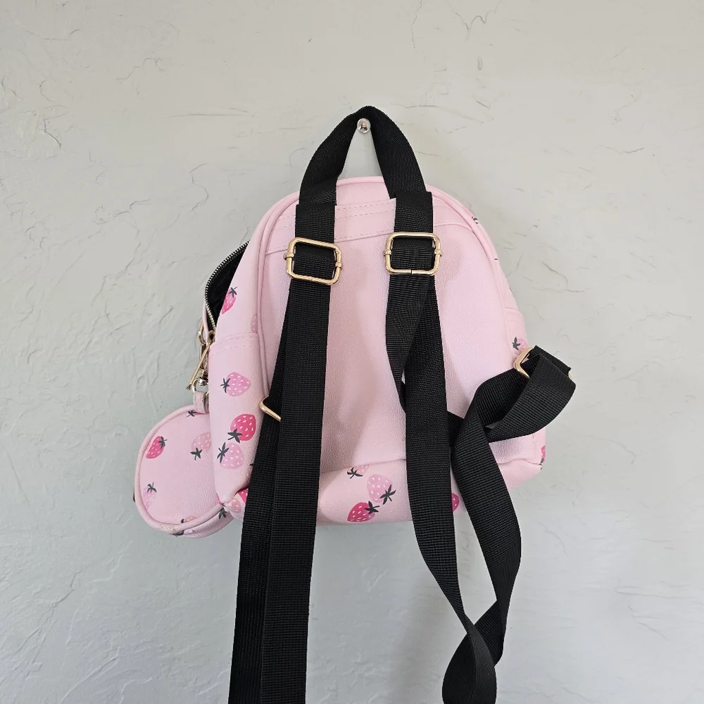 Pink Adorable Strawberry Backpack Claire's